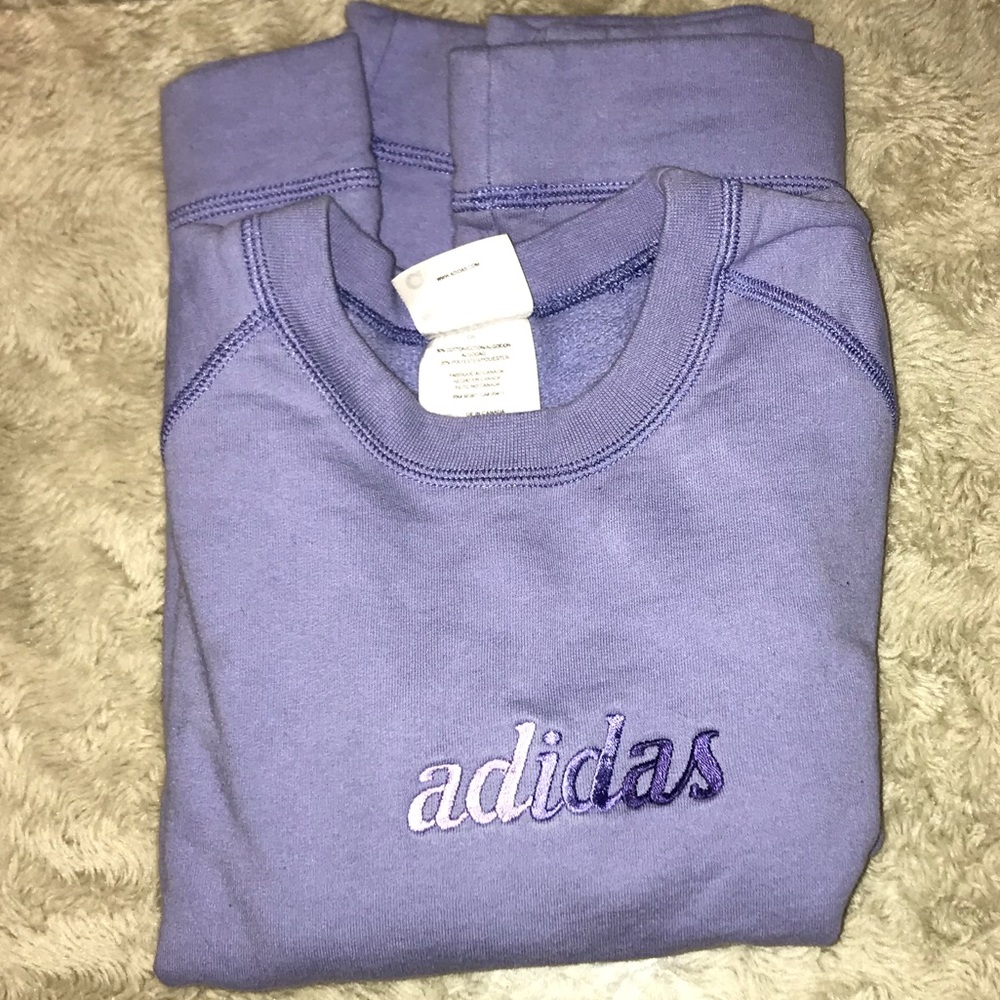 Adidas purple pullover sweatshirt